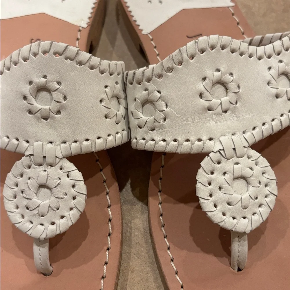 Jack Rogers White Leather Jacks Flat Sandal - Picture 3 of 4